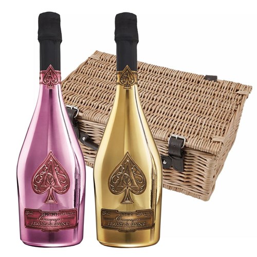 Armand De Brignac Gold and Rose Twin Hamper (2x75cl)